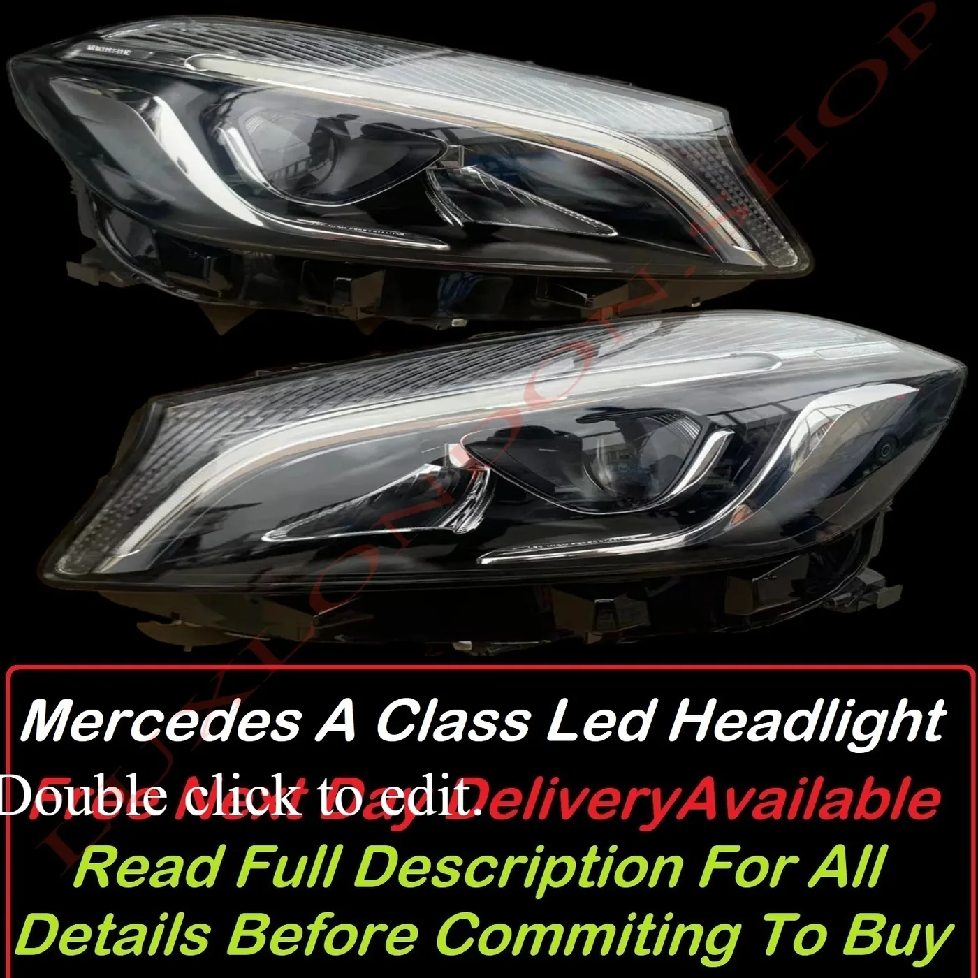 Mercedes A-Class headlamp reference; supplied product reference photo 09
